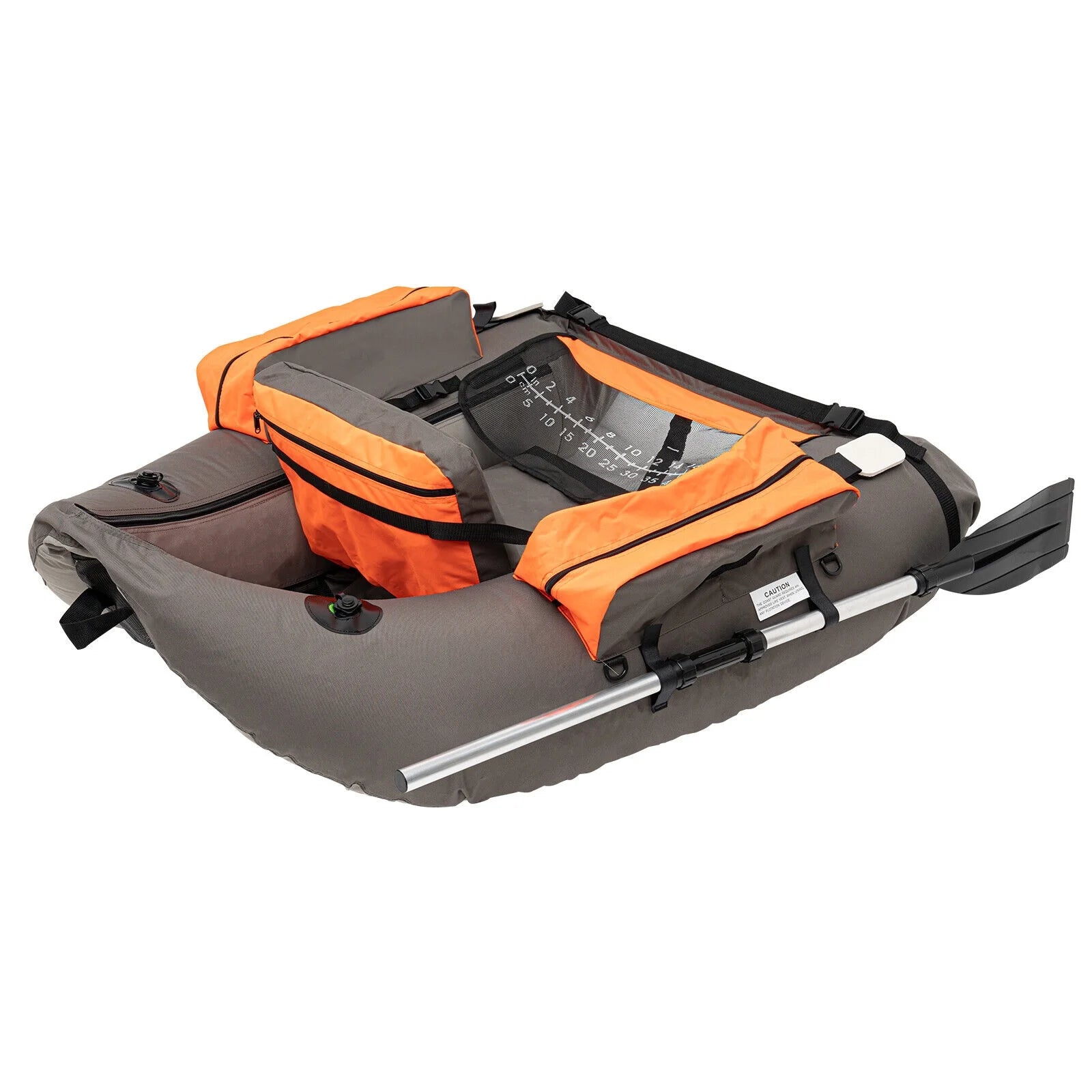 Portable Inflatable Fishing Boat Raft Backrest Adjustable Angle Inflatable Fishing Boat W/Hand Air Pump