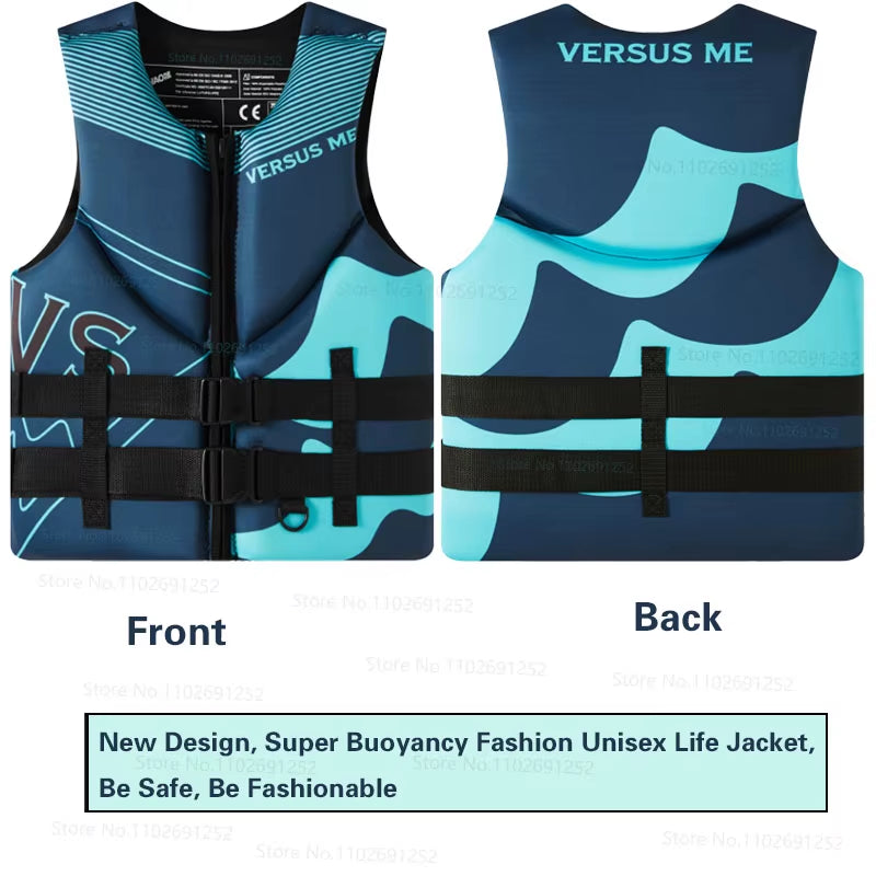 Life Jacket for Adult Water Sport Swimming Surf Raft Kayak Fishing Jet Ski Life Vest Super Buoyancy Neoprene Rescue Life Jackets