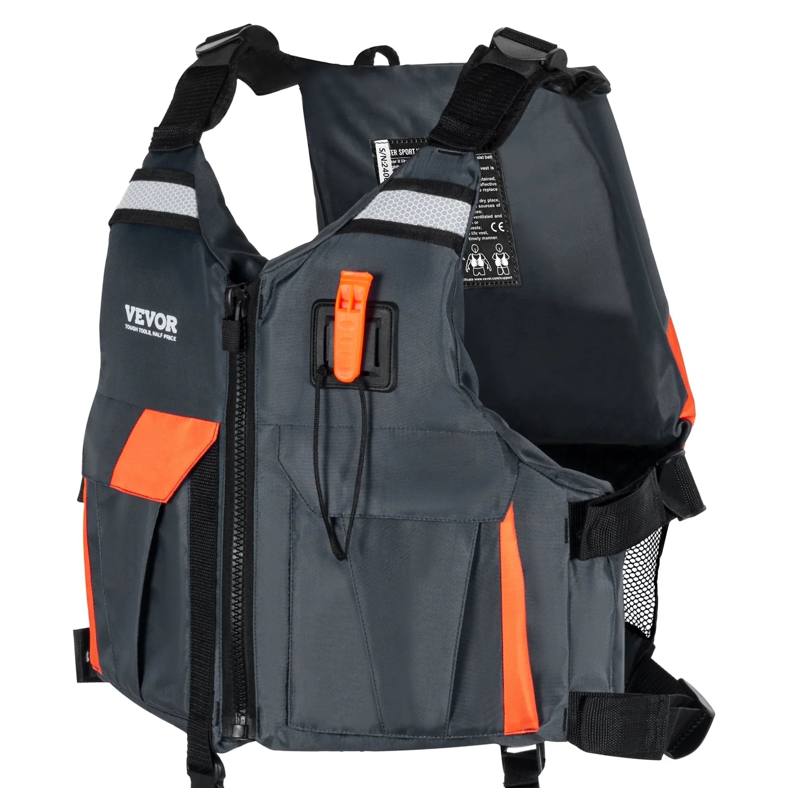 Life Vest for Watersports (PFD), Life Jacket with Waterproof Nylon & 110N Buoyancy, Life Vest/Jacket for Any Water Activity-Fishing, Kayaking, Surfing and More, Men and Women XL