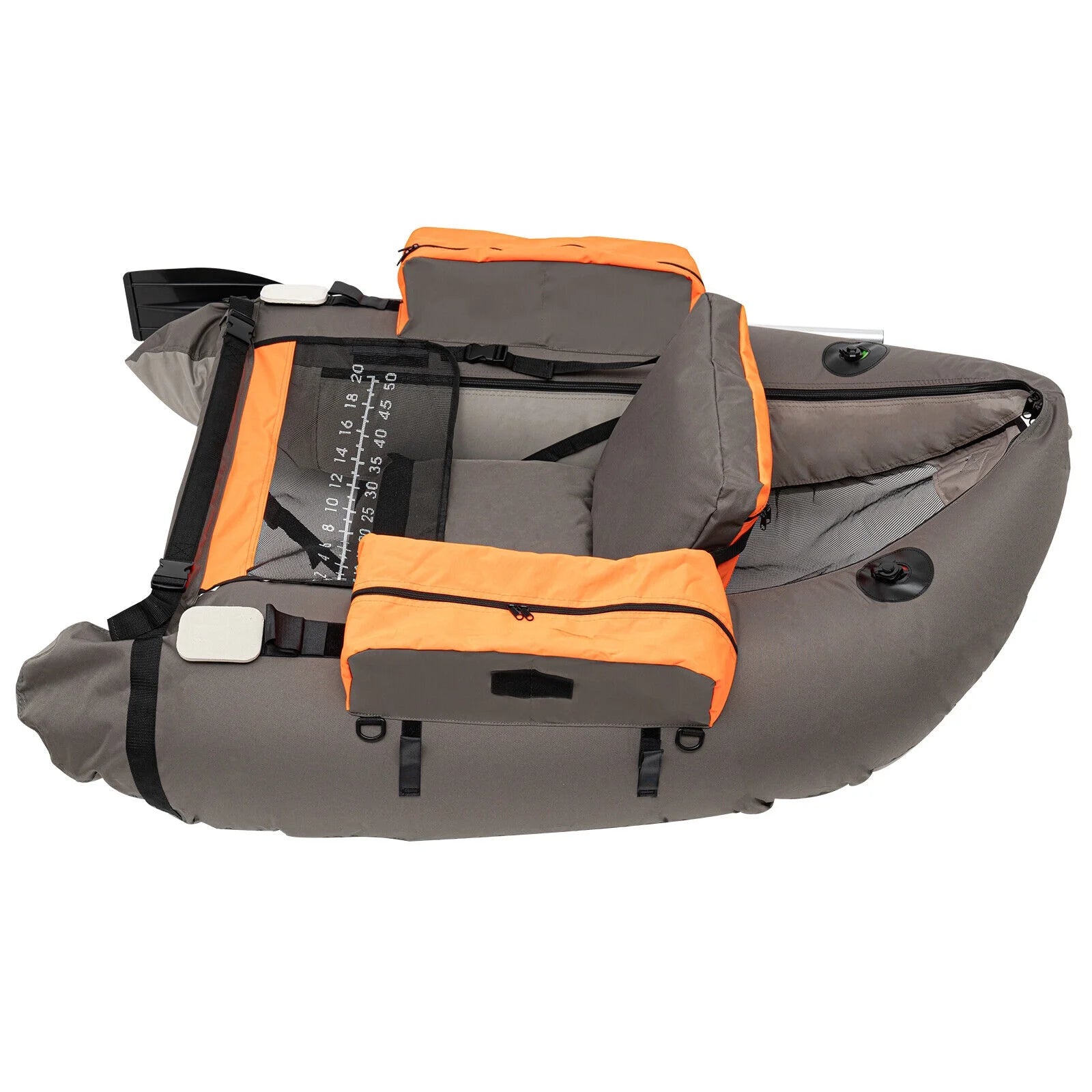 Portable Inflatable Fishing Boat Raft Backrest Adjustable Angle Inflatable Fishing Boat W/Hand Air Pump